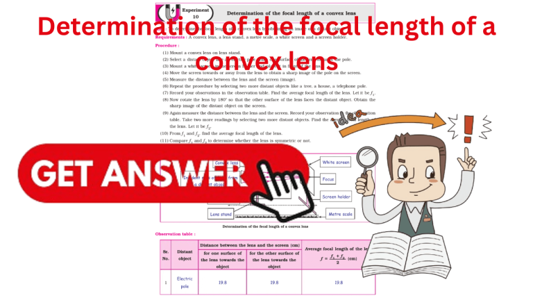 Determination of the focal length of a convex lens