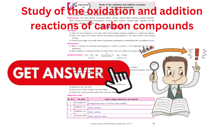 Study of the oxidation and addition reactions of carbon compounds